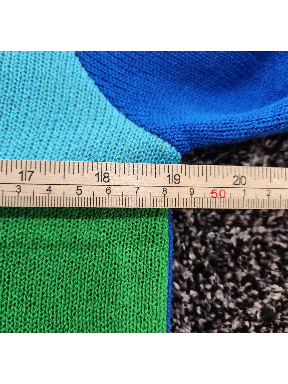 Vtg 80s Ami Knits Petites Colorblock Cardigan Sweater Womens 6 Multicolor Plaid - Picture 4 of 9